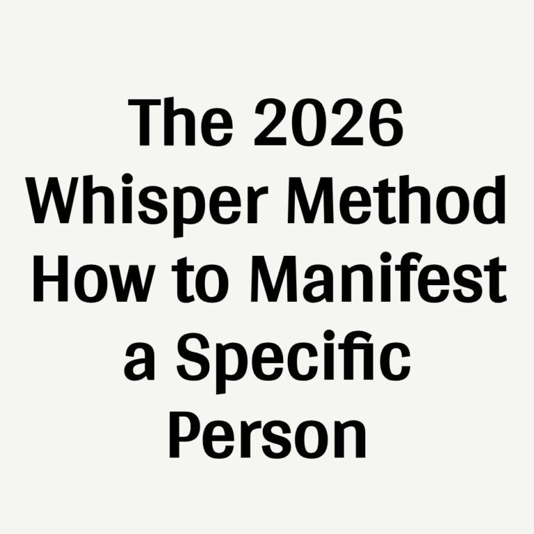 The 2026 Whisper Method: How to Manifest a Specific Person